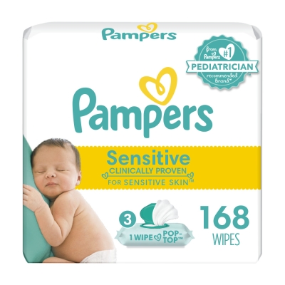 Toallitas Húmedas Sensitive Pampers 168 Und/Paq