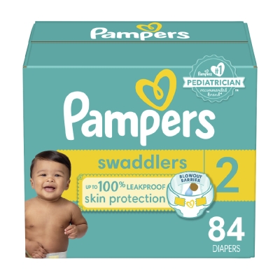 Pañales Etapa 2 Pampers Swaddlers 84 Und/Paq