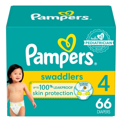 Pañales Swaddlers S4 Super Pack Pampers 66 Und/Paq