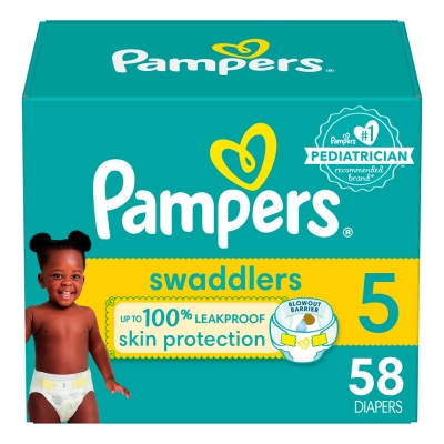 Pañales Swaddlers S5 Super Pack Pampers 58 Und/Paq