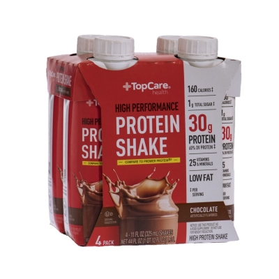 Batido de Proteína Sabor Chocolate Top Care 4 Und/Paq 11 Onz